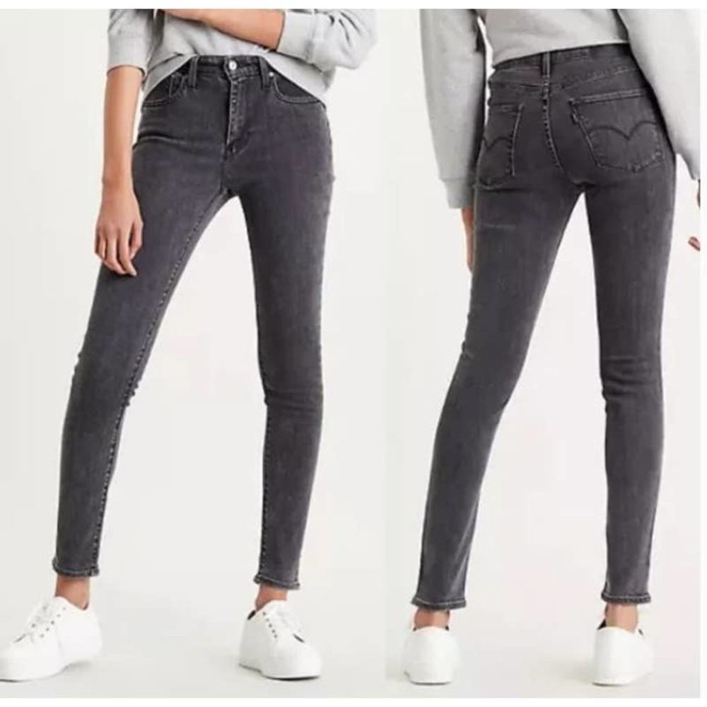 Levi's 721 Gray High Rise Skinny Jeans Premium Denim